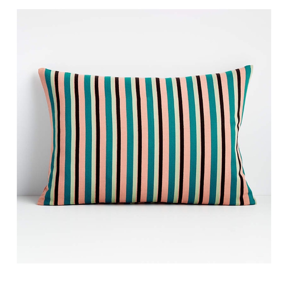 Crate&Barrel Multicolor Striped Pillow Cover x2